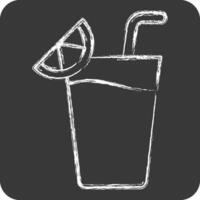 icoon cocktail 2. verwant naar cocktails, drankje symbool. krijt stijl. gemakkelijk ontwerp bewerkbaar. gemakkelijk illustratie vector