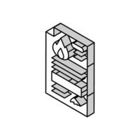 contract gas- onderhoud isometrische icoon vector illustratie