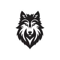 wolf hoofd illustratie logo ontwerp. wolf mascotte vector