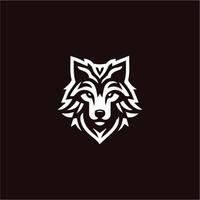 wolf hoofd illustratie logo ontwerp. wolf mascotte vector