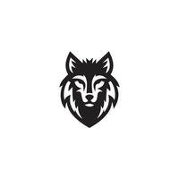 wolf hoofd illustratie logo ontwerp. wolf mascotte vector