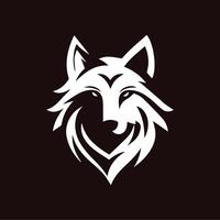 wolf hoofd illustratie logo ontwerp. wolf mascotte vector