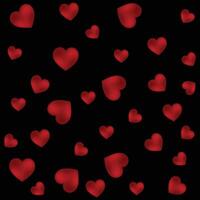 gelukkig valetines dag rood hart kaart, achtergrond vector eps