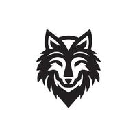 wolf hoofd illustratie logo ontwerp. wolf mascotte vector