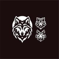 wolf hoofd illustratie logo ontwerp. wolf mascotte vector