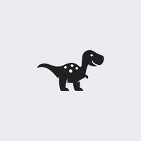 zwart dinosaurus silhouetten, dinosaurus logo icoon vector