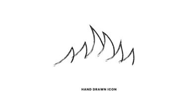 abstract icoon hand- tekening. vector
