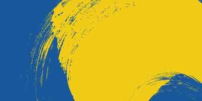 abstract blauw en geel borstel achtergrond, vrij vector