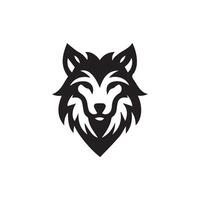 wolf hoofd illustratie logo ontwerp. wolf mascotte vector