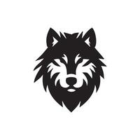 wolf hoofd illustratie logo ontwerp. wolf mascotte vector