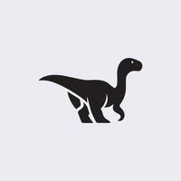 zwart dinosaurus silhouetten, dinosaurus logo icoon vector