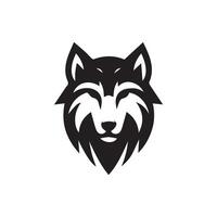 wolf hoofd illustratie logo ontwerp. wolf mascotte vector