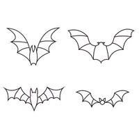 knuppel icoon vector set. halloween illustratie teken verzameling. vampier symbool of logo.