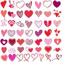 hart icoon vector set. liefde illustratie teken verzameling. romance symbool of logo.