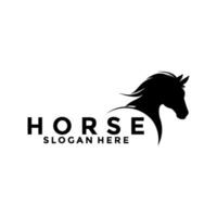 paard gemakkelijk elegant logo vector, paard hoofd logo ontwerp sjabloon vector