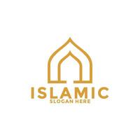 modern Islamitisch luxe logo vector sjabloon, moslim logo icoon