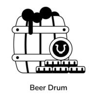 modieus bier trommel vector