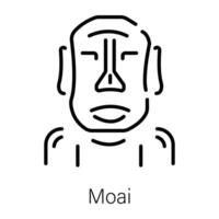 modieus moai concepten vector