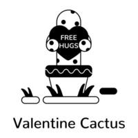 modieus Valentijn cactus vector