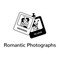 modieus romantisch foto's vector