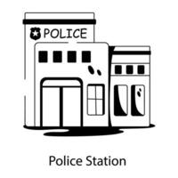 trendy politiebureau vector