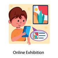 modieus online tentoonstelling vector