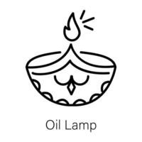 modieus olie lamp vector