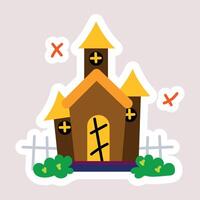 modieus halloween huis vector