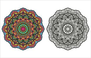 abstract mandala kleur boek voor spanning vrijlating vector