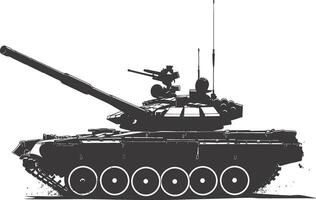 ai gegenereerd silhouet leger tank zwart kleur enkel en alleen vector