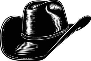 ai gegenereerd silhouet cowboy hoed zwart kleur enkel en alleen vector