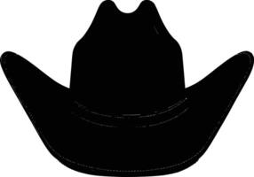 ai gegenereerd silhouet cowboy hoed zwart kleur enkel en alleen vector