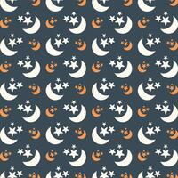 maan en sterren kleding stof behang herhalen modieus patroon vector illustratie grijs achtergrond