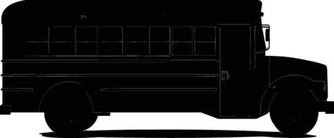 ai gegenereerd silhouet school- bus zwart kleur enkel en alleen vector