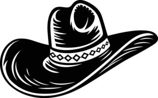 ai gegenereerd silhouet Mexicaans hoed sombrero zwart kleur enkel en alleen vector