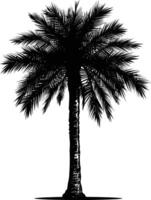 ai gegenereerd silhouet palm datums zwart kleur enkel en alleen vector