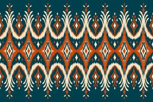 etnisch ikat naadloos patroon traditioneel. tapijt tribal stijl. aztec ornament afdrukken. vector