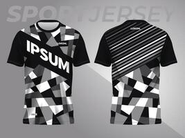 abstract zwart achtergrond en patroon voor sport Jersey ontwerp vector