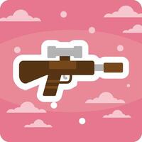 sniper rifle vector icon