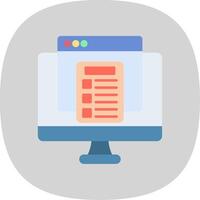 e-learning vlak kromme icoon vector
