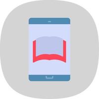onderwijs app vlak kromme icoon vector