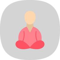 meditatie vlak kromme icoon vector