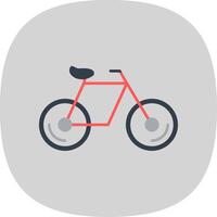 fiets vlak kromme icoon vector