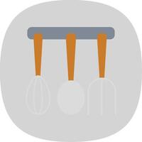 keuken gereedschap vlak kromme icoon vector