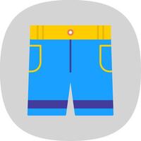shorts vlak kromme icoon vector