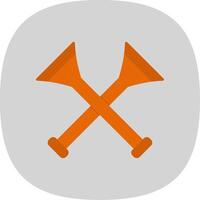 vuvuzela vlak kromme icoon vector