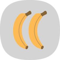 bananen vlak kromme icoon vector