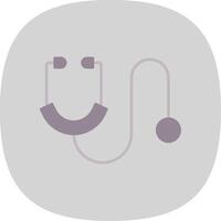 stethoscoop vlak kromme icoon vector