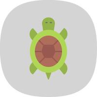 schildpad vlak kromme icoon vector