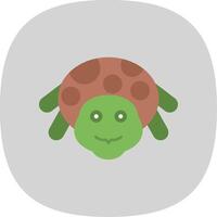 schildpad vlak kromme icoon vector
